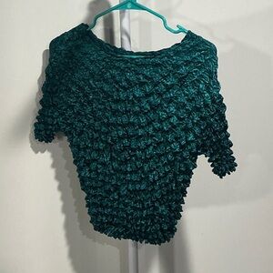 Emerald Textured Women's Blouse